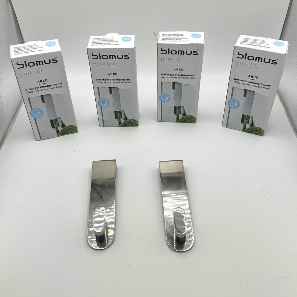 Brand: Blomus
Blomus Areo Glass Shower Overdoor Hook - Silver Matte